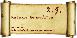 Kalapis Genovéva névjegykártya